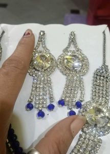 Elegant Blue Bead Jewelry Set