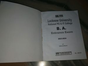 Ba Entrance Book, General Knowledge,Brand New