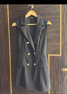 Sleeveless Double Breasted Blazer Dress