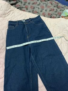 solid dark blue straight fit jeans