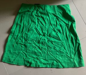 Vibrant Green Mini Skirt