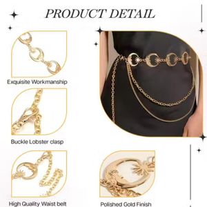 Y2K Trendy Moon &amp; Star Metal Aesthetic Belt(waist