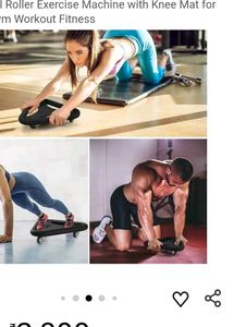 NEW Ab Wheel Roller Exercise Machine with Knee Mat