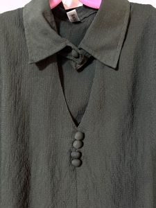 Stylish Green Puff Sleeve top