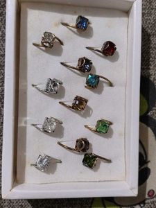 Set of 10 Assorted Gemstone Rings