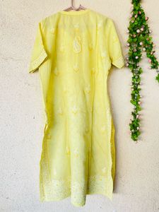 Beautiful Yellow Chikankari Kurta