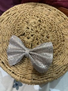 Sparkly Silver Hair Bow