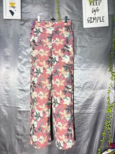 PULL&amp;BEAR Floral Wide Leg Pants