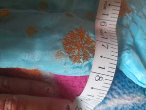 Blue &amp; Gold Patterned Fabric