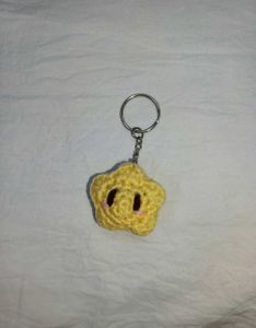 Crocheted Star Keychain