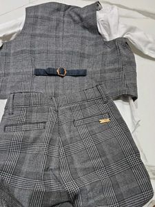 Boys Plaid Suit Set