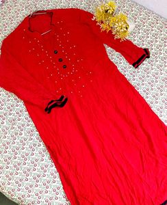 ❤️ Elegant Red Kurti ❤️