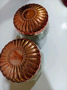 Glass Jars with Rose Gold Lids