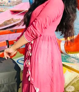 anaya mauve blush georgette long kurti