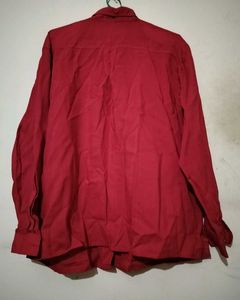 Vibrant Red Long Sleeve Shirt