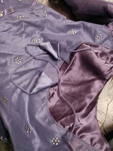 Lavender Ruffled Anarkali Dress