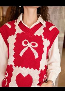 URBANIC Festive Korean Knit Sweater Vest