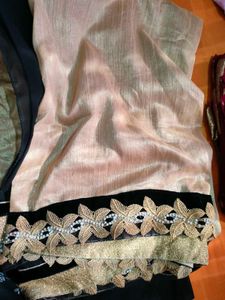 Elegant Beige Saree with Embellished Border