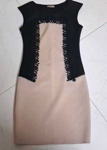 cute dress black and beige
