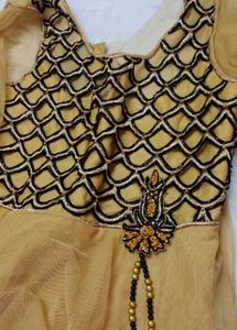 Elegant Girls' Mustard Dress