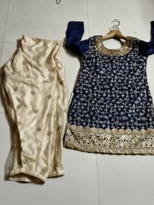 Blue &amp; Gold Salwar Suit