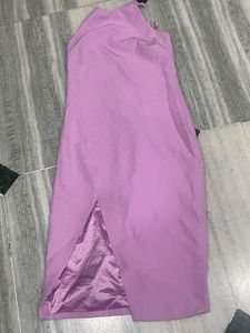 Elegant Lilac Halter Neck Dress