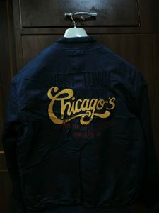 Men's Navy Chicago Bomber Jacket