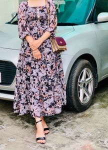 Boho Floral Midi Dress