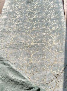 premium velvet leaf design door curtain