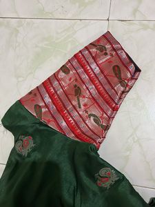 Green Kurta Set with Palazzo Pants