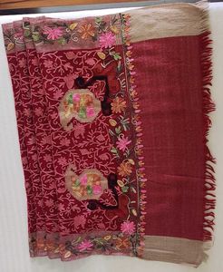 Pashmina pure wool Shawl All-over Embroidered