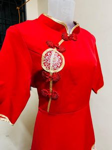 Korean Red Designer One Piece