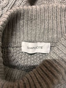 Imported grey Knit Turtleneck Sweater