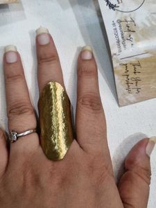 Oversized Statement Brass Ring