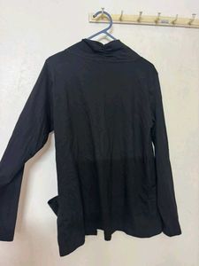 Black Open Front Cardigan with Pockets