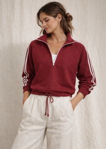 Maroon Half-Zip Pullover