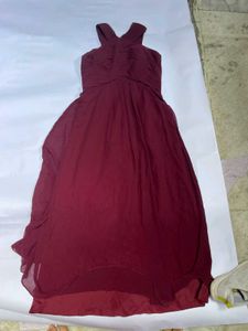 Elegant Burgundy Maxi Dress