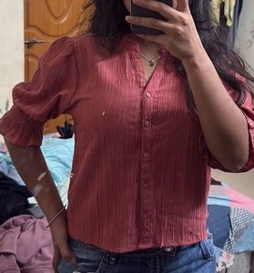 Semi formal Stylish Crinkle Texture Top