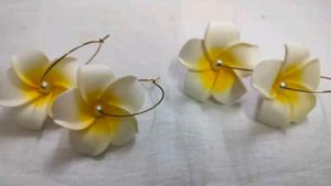 Flower Hoop Earrings