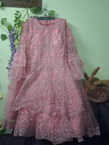 Elegant Pink Embellished Kurta Set with Dupatta