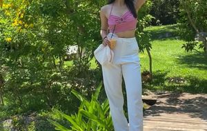 crop top pink32-34