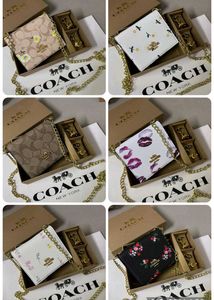 Coach Signature Wallet with Charms Set of 3 wd box