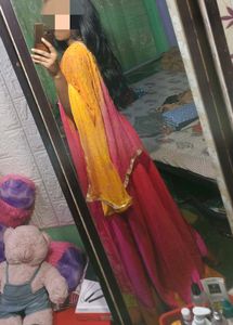 Pink &amp; Yellow Lehenga Choli