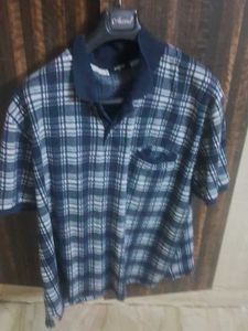 Men's Plaid Polo T-Shirt