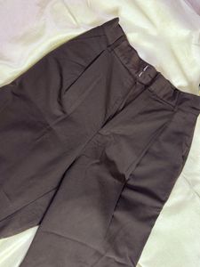 Brown Pleated Trousers