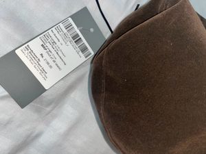 Brown Suede Baker Boy Cap