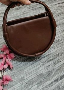 Brown Round Handle Bag