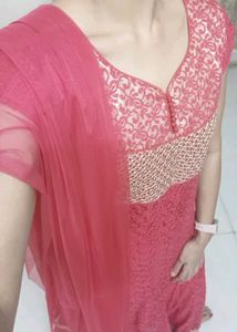 pink anarkali set