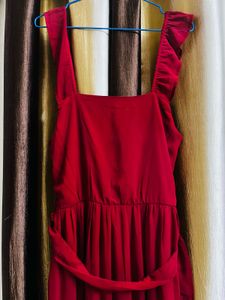 Elegant Red Maxi Dress
