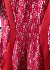 Red Lace Sheath Dress